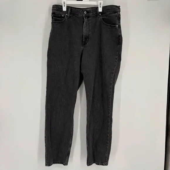 Abercrombie & Fitch Washed Out Black The Mom High Rise Jeans Size 32/14XL - Picture 3 of 7